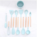 Kitchen Set Kit C/12 Pieces Silicone Kitchen Tools Kitchen Kitchen Holder Su Wood Cable